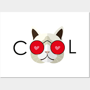 COOL FUNNY CAT Posters and Art